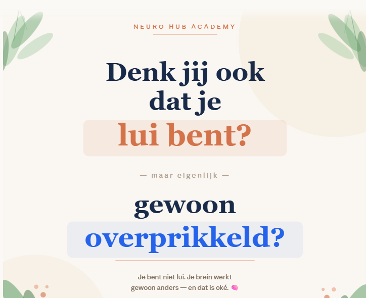 ADHD & Uitstelgedrag —Stop met uitstellen. Start met doen. Een praktische systeem voor focus, structuur.