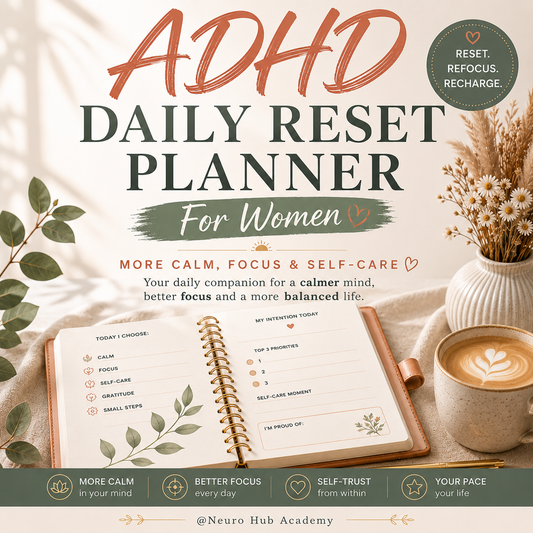 ADHD Daily Reset Planner – Digital PDF for Focus, Calm & Structure