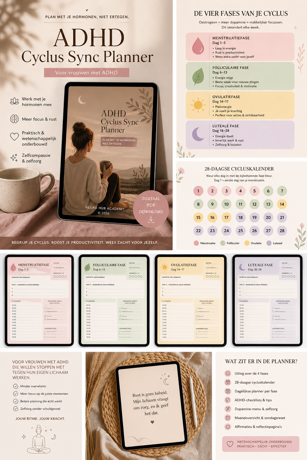 ADHD planner voor vrouwen | Neuro Hub Academy