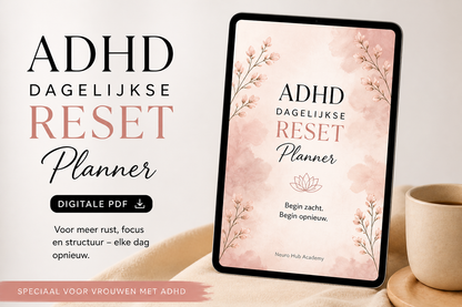  De ADHD Dagelijkse Reset Planner helpt je om elke dag opnieuw te starten met rust, focus en structuur. 