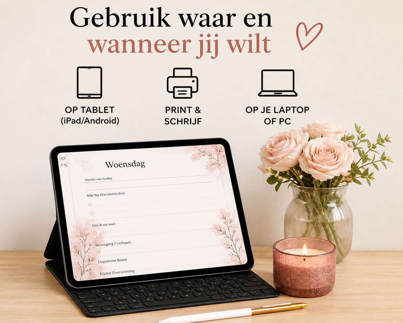  De ADHD Dagelijkse Reset Planner helpt je om elke dag opnieuw te starten met rust, focus en structuur. 