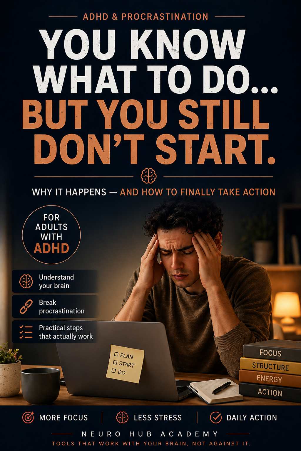 Digital ADHD planner designed to reduce procrastination and improve daily focus