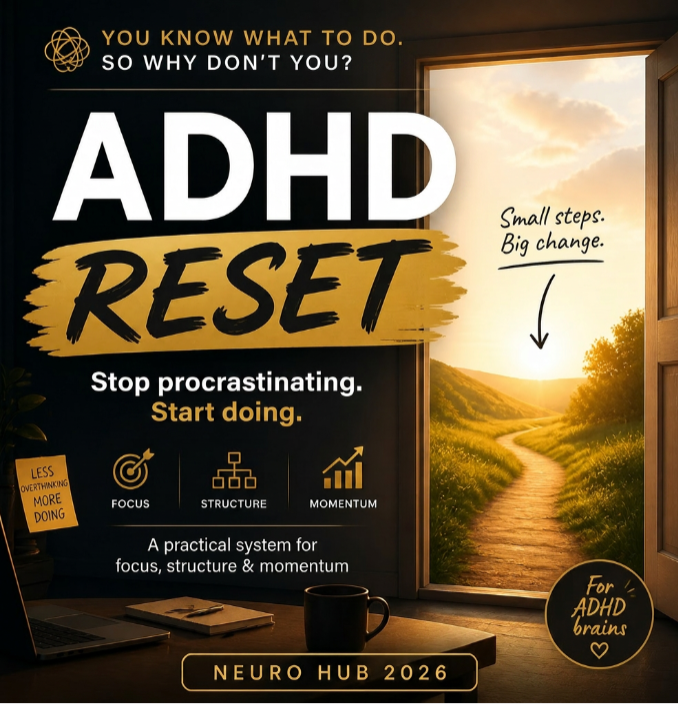 Digital ADHD planner designed to reduce procrastination and improve daily focus